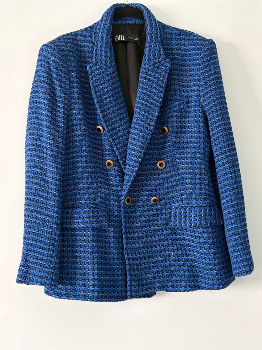 NWT Zara Textured Double Breasted Blazer